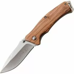 Elk Ridge Knives Elk Ridge A936ZW Linerlock Knife With Zebra Wood Handle