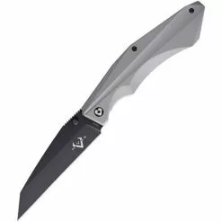 V NIVES 30053 Sportster Black/Gray Framelock Knife With Gray Sculpted Titanium Handle