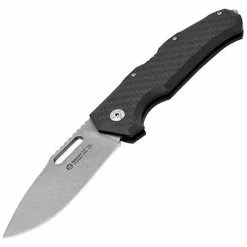 Maserin Knives Maserin 480CN Nimrod Lockback Drop Point Blade Knife With Carbon Fiber Handle