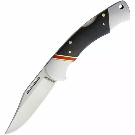Rough Rider Knives Rough Rider 1654 Highland Lockback Stainless Clip Point Blade Knife With Black G10 Handle