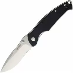 SRM Knives SRM 913 Linerlock Sandvik Stainless Drop Point Blade Knife With Black G10 Handle