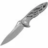 Artisan Knives Artisan 1801PGY Dragonfly Framelock Steel Blade Knife With Gray 2Cr13 Stainless Handle