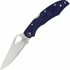 Byrd Brand Knives Byrd 03PBL2 Cara Cara 2 Lockback Satin Finish Stainless Blade Knife With Blue Texture FRN Handle