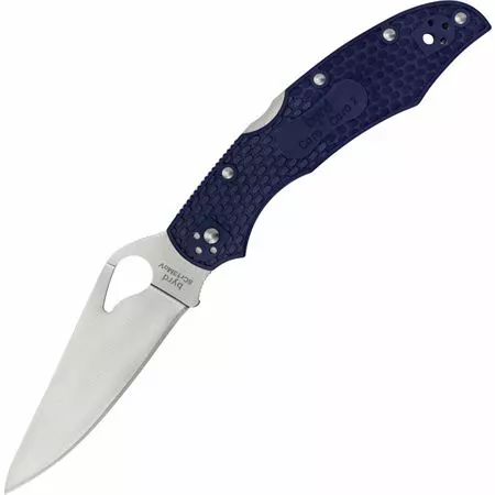 Byrd Brand Knives Byrd 03PBL2 Cara Cara 2 Lockback Satin Finish Stainless Blade Knife With Blue Texture FRN Handle