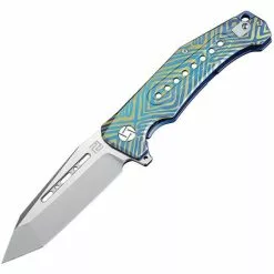 Artisan Knives Artisan 1705GBU03 Jungle Framelock Knife With Blue Handle
