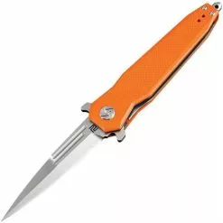 Artisan Knives Artisan 1810POEF Hornet Linerlock Steel Blade Knife With Orange Textured G10 Handle