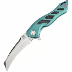 Artisan Knives Artisan 1816GGNS Eagle Framelock S35VN Stainless Blade Knife With Green Titanium Handle
