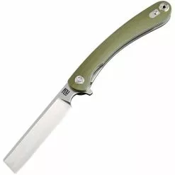 Artisan Knives Artisan 1817PGNC Orthodox Linerlock 3 1/2 Inches Blade Knife With Green Smooth G10 Handle