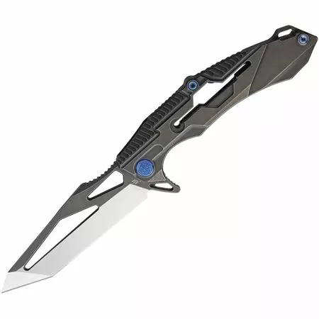 Rike Knives Rike M1DG M1 Framelock Knife With Dark Gray Stonewash Handle