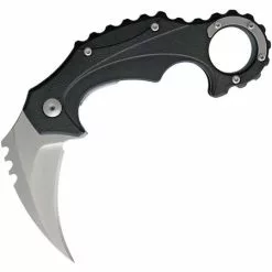 Brous Blades Brous M001S Enforcer Linerlock Black Steel Blade Knife With Black Polymer Handle