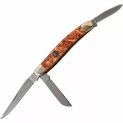 Elk Ridge Knives Elk Ridge 953BR Small Stockman Sheepsfoot, And Spey Blades With Brown Resin Handle