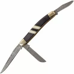 Elk Ridge Knives Elk Ridge 953WBCB Small Stockman Black Pakkawood Handle With White Bone Inlay