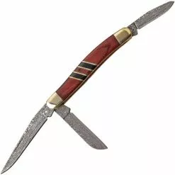 Elk Ridge Knives Elk Ridge 953WBCR Small Stockman Brown Pakkawood Handle With Black Pakkawood Inlay