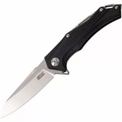 MTech Knives MTech EFDR025G10 Evolution Linerlock Steel Blade Knife With Black G10 Handle