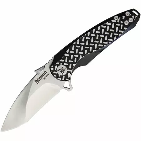Krudo Knives Krudo 303 Revolute Framelock Knife With Black 420J2 Stainless Handle