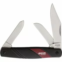 Bear & Son Cutlery Bear & Son 61533 Stockman Knife With Black And Red Aluminum Handle
