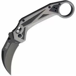 Elite Tactical Knives Elite Tactical 1029GY Rapid Lock Knife With Black And Gray Aluminum Handle