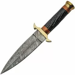 Damascus Knives Damascus 1236OR Twisted Horn Dagger