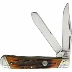 Rough Rider Knives 1789 Trapper Brown Stag Bone