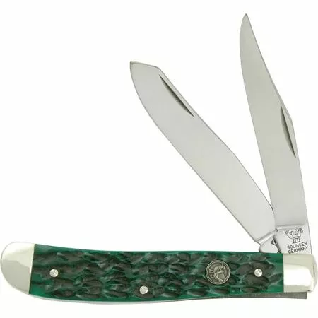 Hen & Rooster Knives Hen & Rooster 412GPB Trapper Green Pick Bone