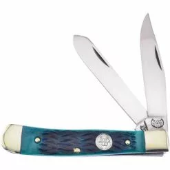 Buck Creek Knives Buck Creek 254GPB Trapper Green Pick Bone