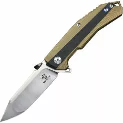 Defcon Blade Works 53442 Atlas Framelock Knife Gold