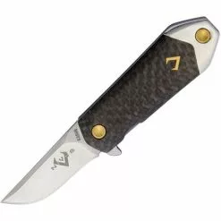V NIVES 22CPBL KillaBite Framelock Knife Carbon Fiber S35