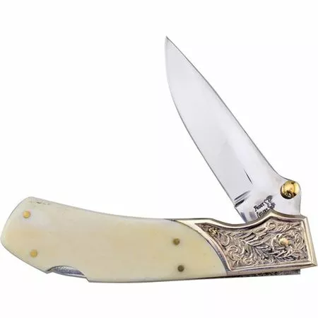 Frost Cutlery & Knives Frost 14311SB Jaguar Lockback Knife White