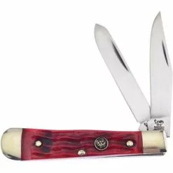 Hen & Rooster Knives Hen & Rooster 422RPB Baby Trapper Red Pick Bone