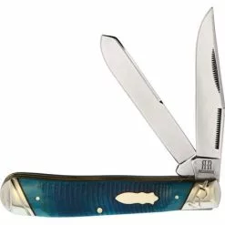 Rough Rider Knives Rough Ryder 2115 Black And Blue Trapper