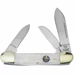 Hen & Rooster Knives Hen & Rooster 353LMOP Gunboat Canoe 3 Blade MOP