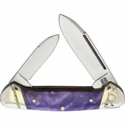 Rough Rider Knives Rough Ryder 2151 Small Canoe Purple Swirl