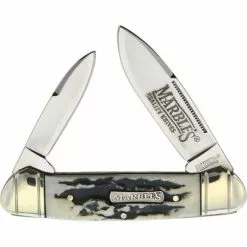 Marbles Outdoors Knives Marbles 478 Black Stag Large Canoe
