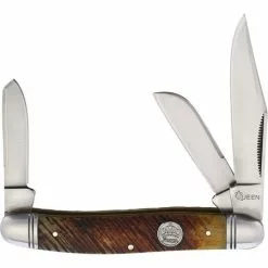 Queen City Knives Queen 014 Stockman Sawcut Bone