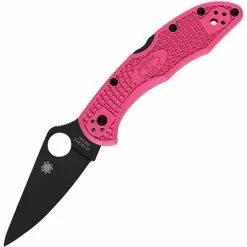 Spyderco Knives Spyderco 11FPPNS30VBK Pink Heals Delica Lockback Knife