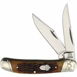 Rough Rider Knives Rough Rider 2289 Copperhead Amber Jigged Bone