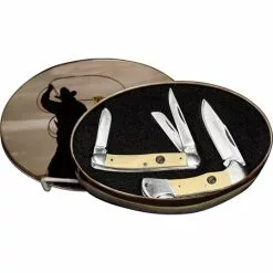 Roper Knives 051S1Y Knife And Tin Combo