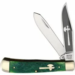 Battle Axe Knives Battle Axe 5219GB Trapper Green Bone