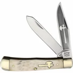 Battle Axe Knives Battle Axe 5219WB Trapper White Bone