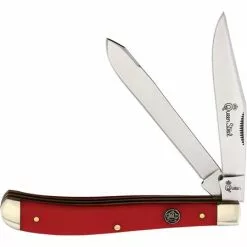 Queen City Knives Queen 30R Slim Trapper Red Handle