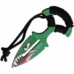 ElitEdge 20685GNSH Green Angry Shark Push Dagger