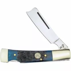 Frost Cutlery & Knives Frost 17150BLJB Razor Lockback Blue Bone