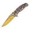 Frost Cutlery & Knives Frost 19001GD Linerlock A/O Gold