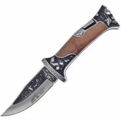 Frost Cutlery & Knives Frost BKH104LBPW Embossed Lockback Pakkawood