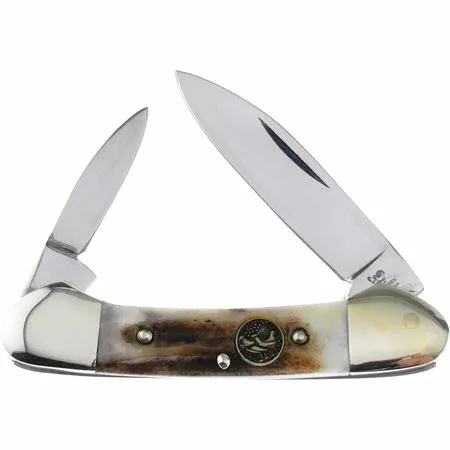 Hen & Rooster Knives Hen & Rooster 102DS Small Canoe Deer Stag