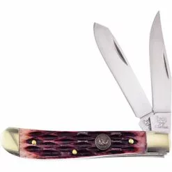 Hen & Rooster Knives Hen & Rooster 212BRPB Small Trapper Red Bone