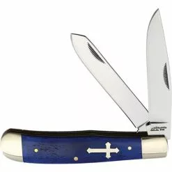 Frost Cutlery & Knives Frost BKH108BSGBC Trapper Blue Smooth Bone