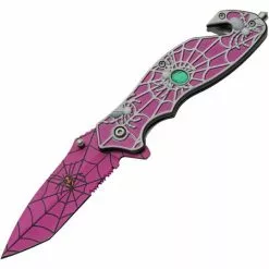 China Made 300568PU Spider Web Linerlock A/O Purp